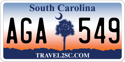 SC license plate AGA549