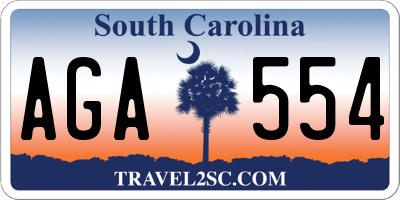 SC license plate AGA554