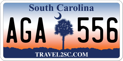 SC license plate AGA556