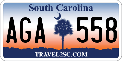 SC license plate AGA558