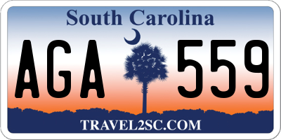 SC license plate AGA559