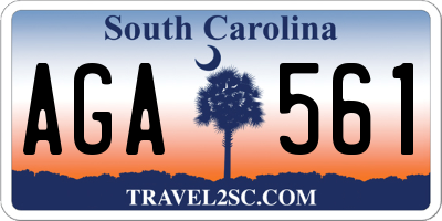 SC license plate AGA561