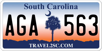 SC license plate AGA563