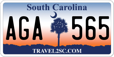 SC license plate AGA565