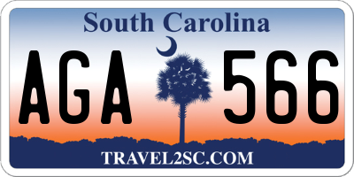 SC license plate AGA566