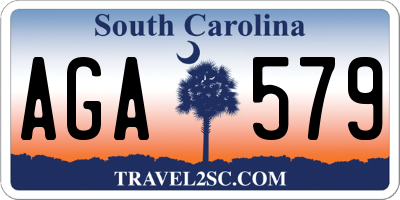 SC license plate AGA579