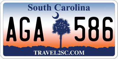 SC license plate AGA586