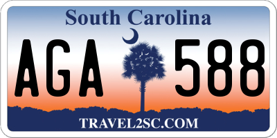 SC license plate AGA588