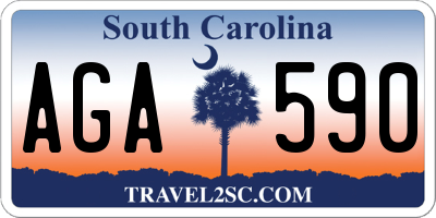 SC license plate AGA590