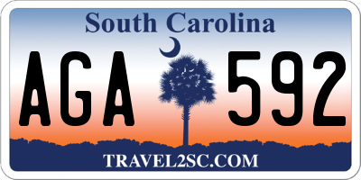 SC license plate AGA592