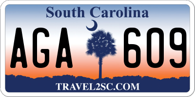 SC license plate AGA609