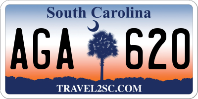 SC license plate AGA620