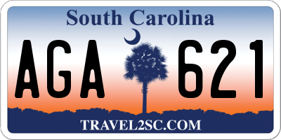 SC license plate AGA621
