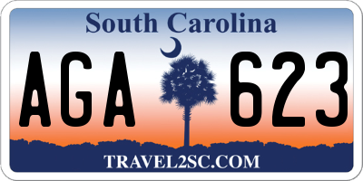 SC license plate AGA623