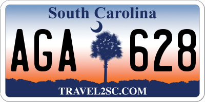SC license plate AGA628
