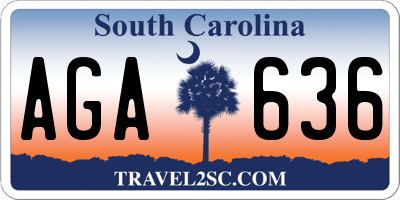 SC license plate AGA636
