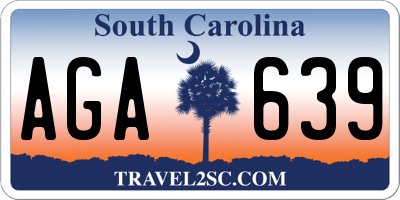 SC license plate AGA639