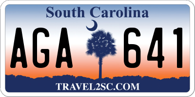SC license plate AGA641