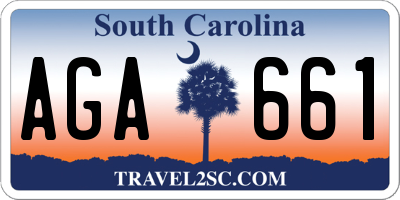 SC license plate AGA661