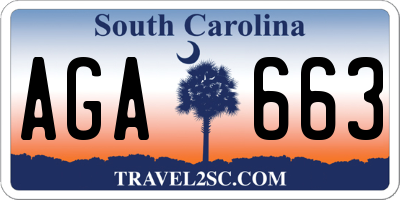 SC license plate AGA663