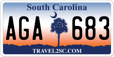 SC license plate AGA683