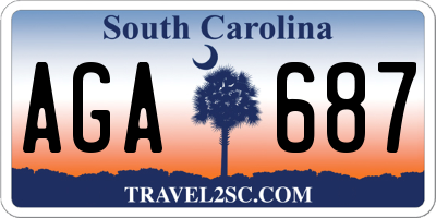 SC license plate AGA687