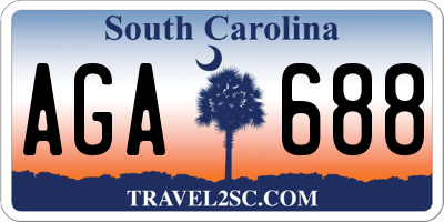 SC license plate AGA688