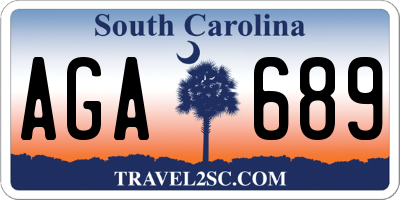 SC license plate AGA689