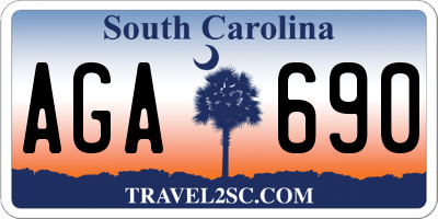 SC license plate AGA690