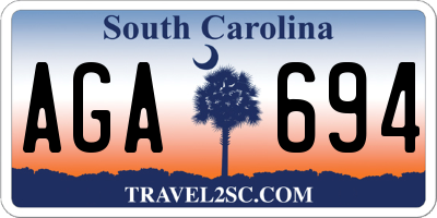 SC license plate AGA694