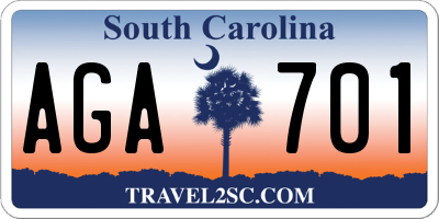 SC license plate AGA701