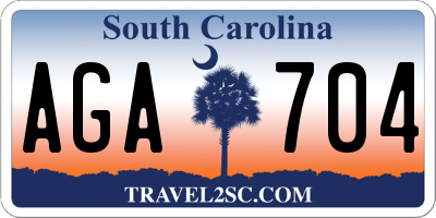 SC license plate AGA704
