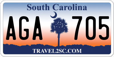SC license plate AGA705