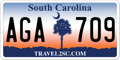 SC license plate AGA709