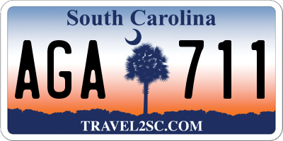 SC license plate AGA711