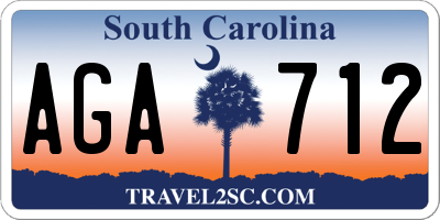 SC license plate AGA712