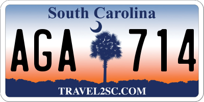 SC license plate AGA714