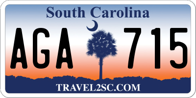 SC license plate AGA715