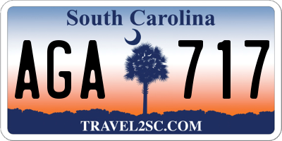 SC license plate AGA717