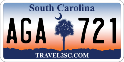 SC license plate AGA721