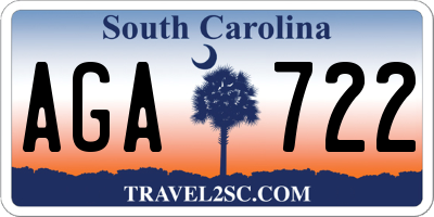SC license plate AGA722