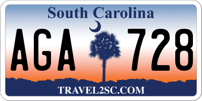 SC license plate AGA728