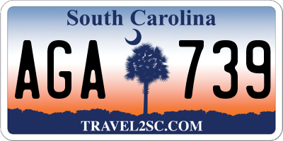 SC license plate AGA739