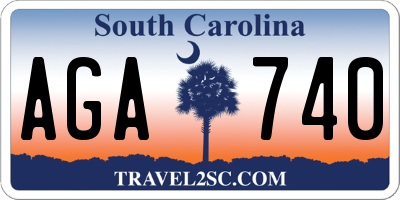 SC license plate AGA740