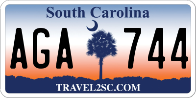 SC license plate AGA744