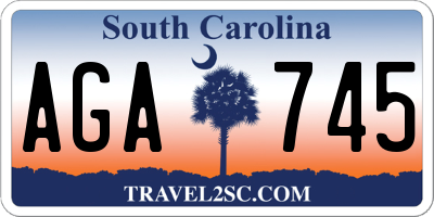 SC license plate AGA745