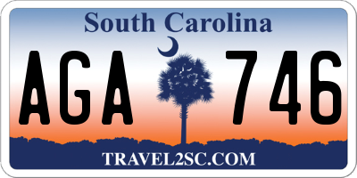 SC license plate AGA746