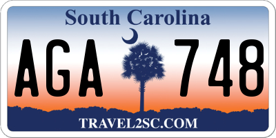 SC license plate AGA748