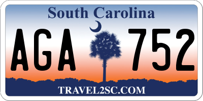 SC license plate AGA752