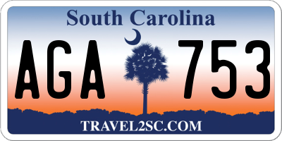 SC license plate AGA753